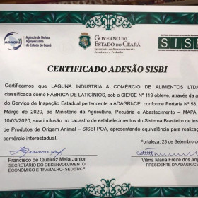 Laguna recebe certificado SISBI – POA