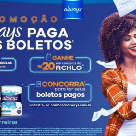 P&G lança promoção “Always Paga Seus Boletos”