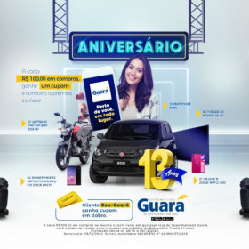 EBM Quintto Comunicação produz campanha de 13 anos do Supermercado Guará e novidade Pick Up Store