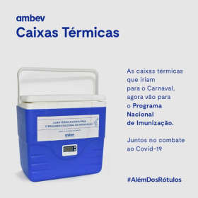 Ambev doará caixas térmicas para armazenamento e transporte de vacinas