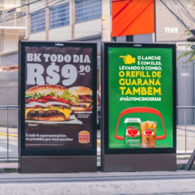 Guaraná Antarctica inova e destaca em mídia OOH as combinações de comida e refri