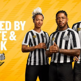 Santos FC lança novos uniformes da Umbro destacando os “raios”