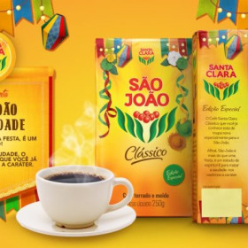 Café Santa Clara homenageia o São João com embalagem especial e ações em supermercados