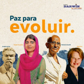 Colégio Darwin lança nova campanha publicitária e enaltece a paz como caminho para evolução
