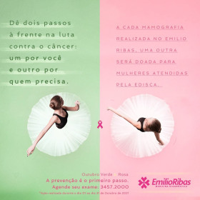 Em campanha do Outubro Rosa, Emilio Ribas Medicina Diagnóstica doa mamografias para mães de alunas assistidas pela Edisca