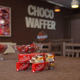 Richester cria cobertura com chocolate de verdade em edifício para lançar Chocowaffer Amori