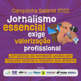Sindjorce convoca jornalistas para ato público e lançamento da Campanha Salarial 2022