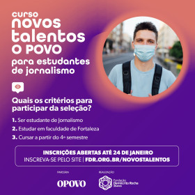 Novos Talentos: curso para estudantes de Jornalismo está com inscrições abertas até dia 24