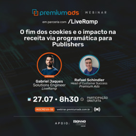 Premium Ads promove webinar sobre o fim dos cookies