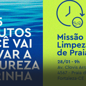 Maresia e Junco se unem para limpeza da Praia do Futuro