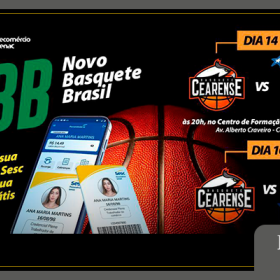 Credencial Sesc dá acesso gratuito aos próximos jogos do Fortaleza Basquete Cearense