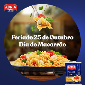 Adria propõe feriado em São Paulo para celebrar o ‘Dia do Macarrão’