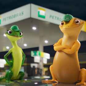 Postos Petrobras anunciam os mascotes Lu e Brás como estrelas da campanha publicitária
