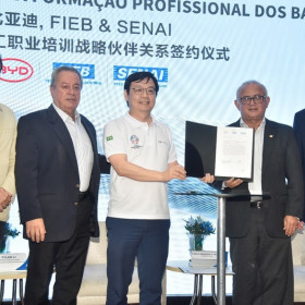 Senai Bahia e BYD Brasil assinam acordo de cooperação para projetos nas áreas educacional, tecnológica e científica
