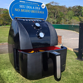 “Hora da Fome”: com campanha da Calia, Britânia invade as ruas do Brasil com Air Fryers gigantes