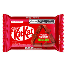 KITKAT® é a primeira marca de chocolates no Brasil a utilizar embalagem feita com 100% de plástico reciclado