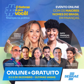 Sebrae CE traz Camila Farani e Nat Finanças para evento “Sebrae para Você – Finanças na Prática”