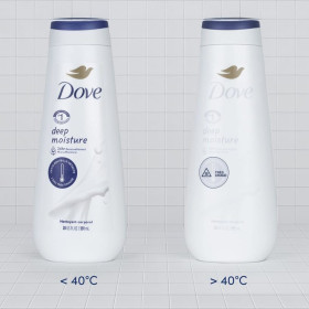 Dove inova e lança embalagem inteligente que detecta quando a água está quente demais