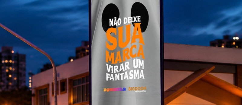 BIGDOOH e Aquarela Comunicação transformam o medo de ser esquecido em campanha de Halloween nos painéis de LED